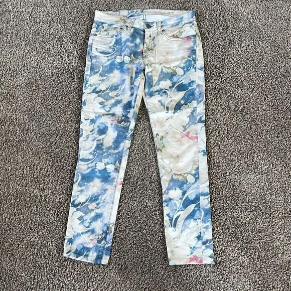 Polo Ralph Lauren Tompkins floral tropical jeans authentic dungarees size 28 - Picture 2 of 14